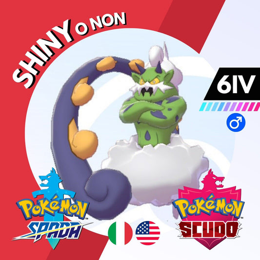 Tornadus Incarnato Incarnate Shiny o Non 6 IV Pokemon Spada Scudo Sword Shield