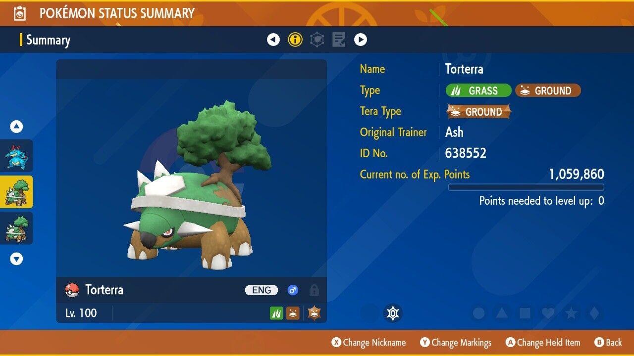 Torterra Unrivaled Tera Raid Event Mightiest Ground 6 IV Pokémon Scarlet Violet