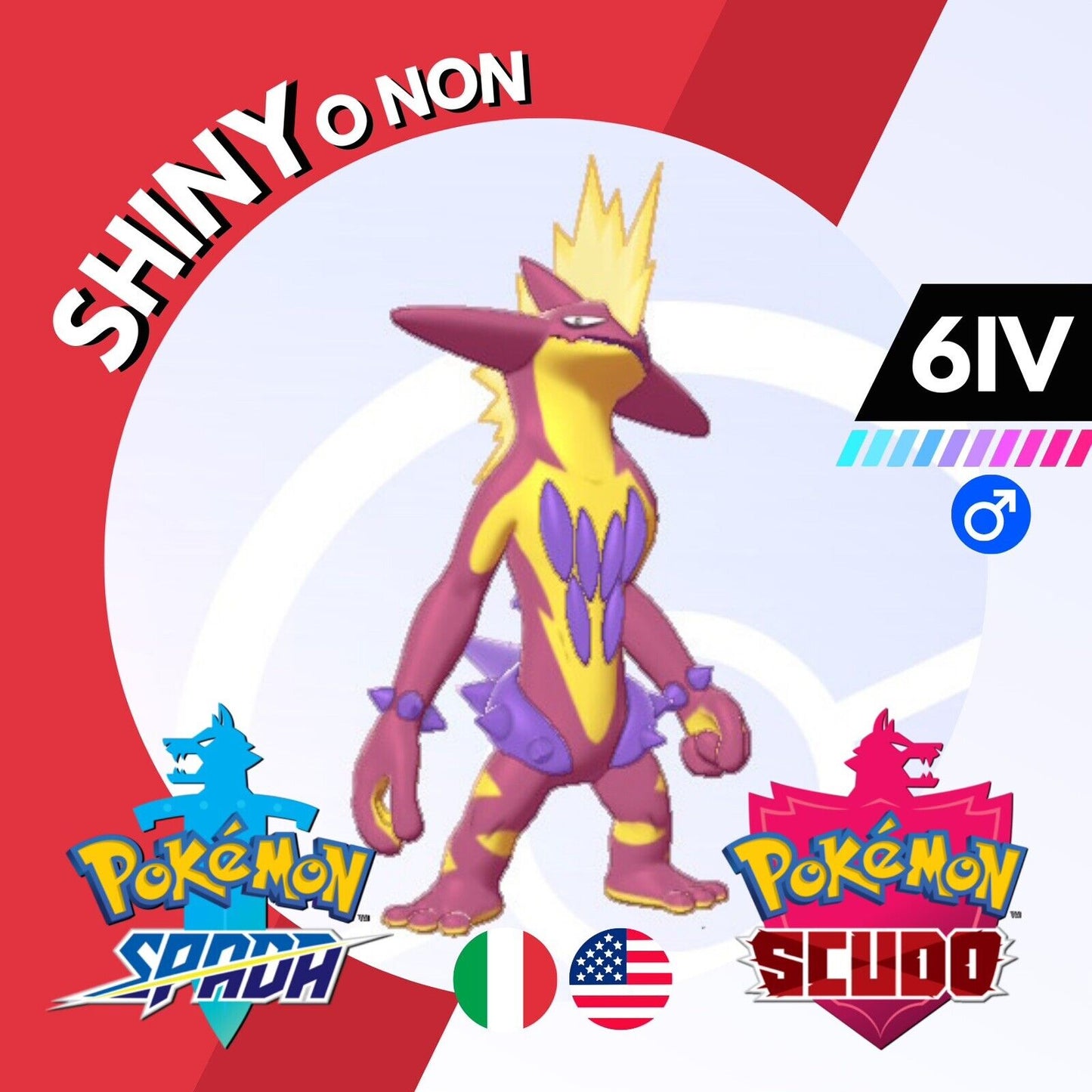 Toxtricity Melodia Amped Form Shiny o Non 6 IV Pokemon Spada Scudo Sword Shield
