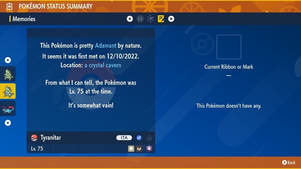 Tyranitar Ghost Tera Raid Event December 2022 Untouched Pokémon Scarlet Violet Non Shiny Lv. 75 by Shiny Living Dex | Shiny Living Dex
