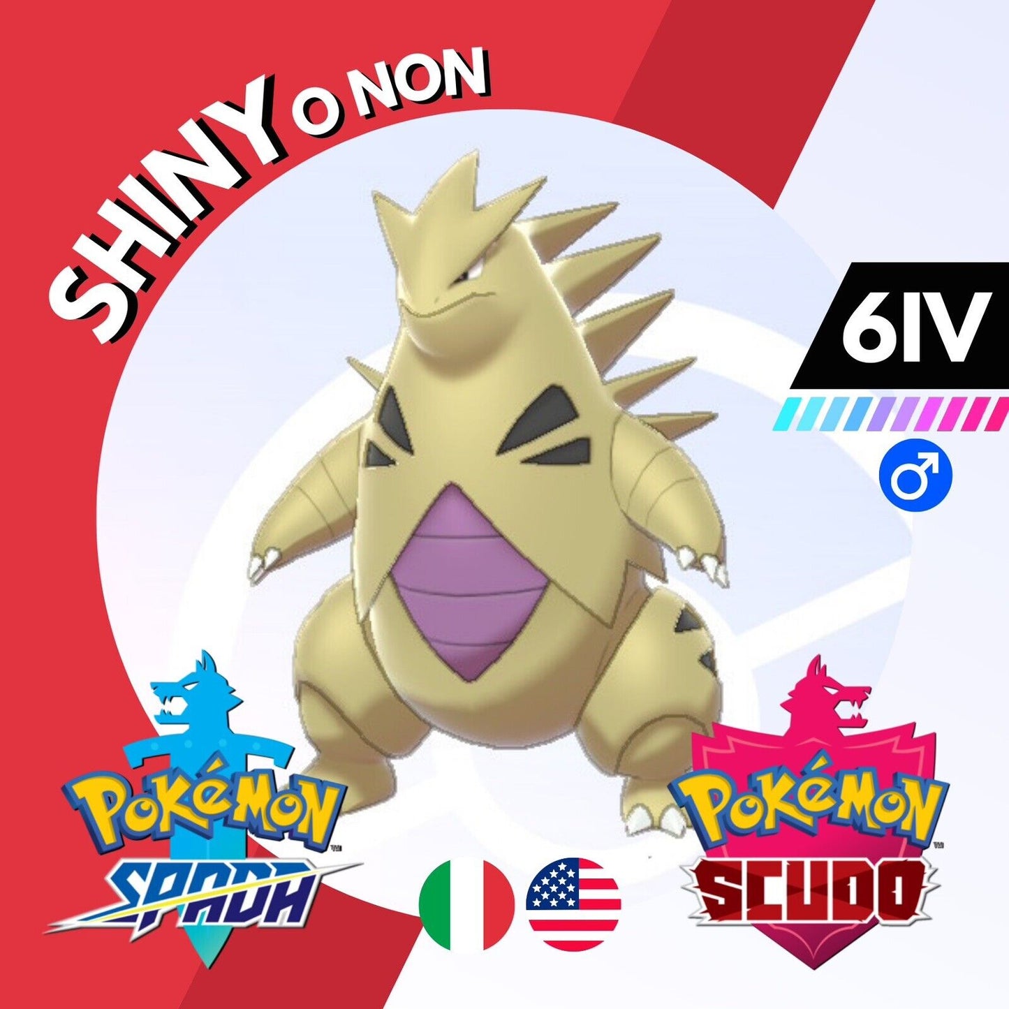 Tyranitar Shiny o Non 6 IV Competitivo Legit Pokemon Spada Scudo Sword Shield