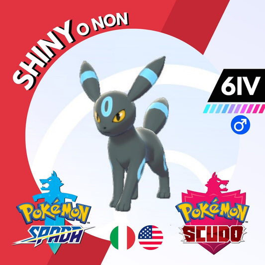 Umbreon Shiny o Non 6 IV Competitivo Legit Pokemon Spada Scudo Sword Shield