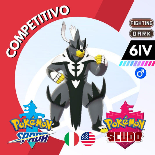 Urshifu Singolcolpo Lotta Buio 6 IV Legit Pokemon Spada Scudo Sword Shield 100