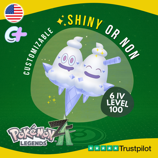 Vanillish Shiny or Non ✨6 IV Pokémon Legends Z-A Competitive Customizable ZA Z A