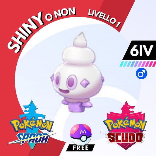 Vanillite Shiny o Non 6 IV e Master Ball Legit Pokemon Spada Scudo Sword Shield