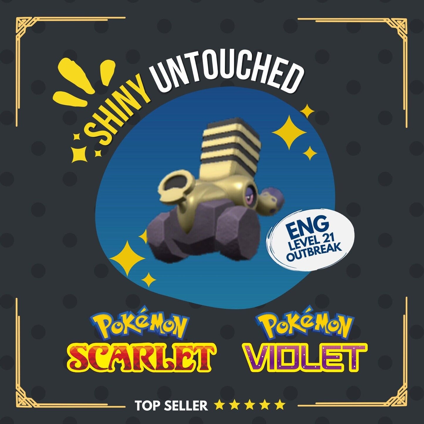Varoom Shiny Event Strike Gold Mass Outbreak Untouched Pokémon Scarlet Violet Shiny by Shiny Living Dex | Shiny Living Dex