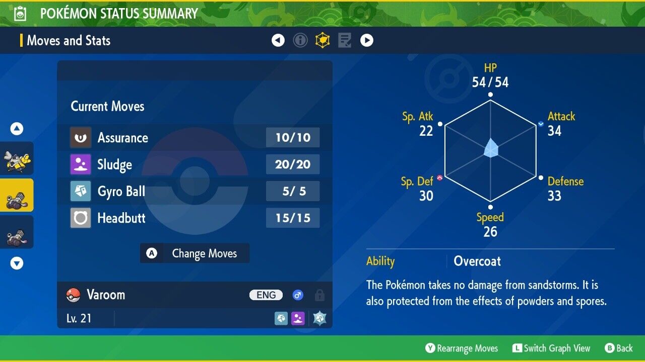 Varoom Shiny Event Strike Gold Mass Outbreak Untouched Pokémon Scarlet Violet Shiny by Shiny Living Dex | Shiny Living Dex
