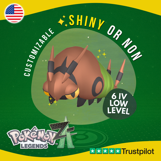 Venipede Shiny or Non ✨ 6 IV Pokémon Legends Z-A Competitive Customizable ZA Z A
