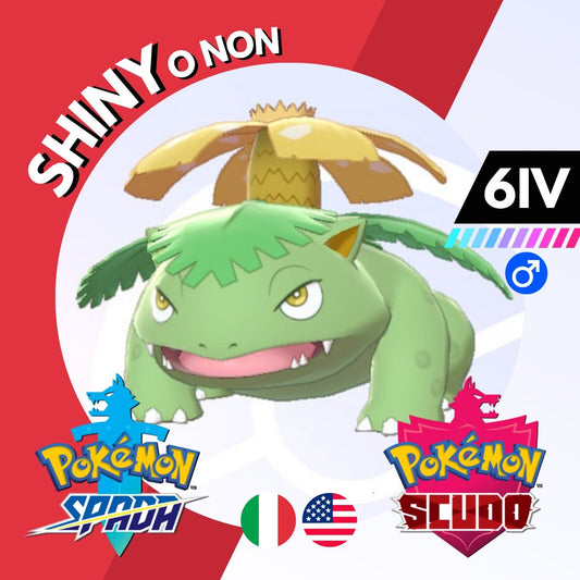 Venusaur Shiny o Non 6 IV Competitivo Legit Pokemon Spada Scudo Sword Shield