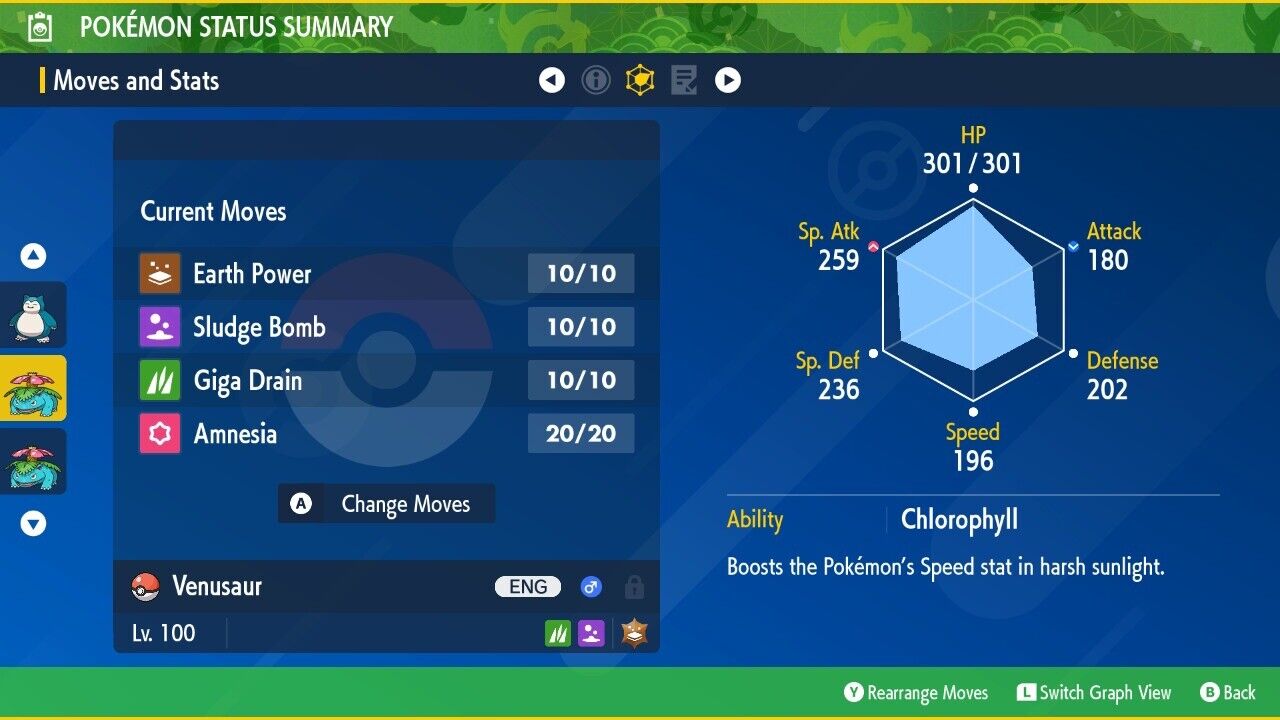 Venusaur Unrivaled Tera Raid Event Mightiest Untouched IV Pokémon Scarlet Violet Non shiny Lv. 100 by Shiny Living Dex | Shiny Living Dex