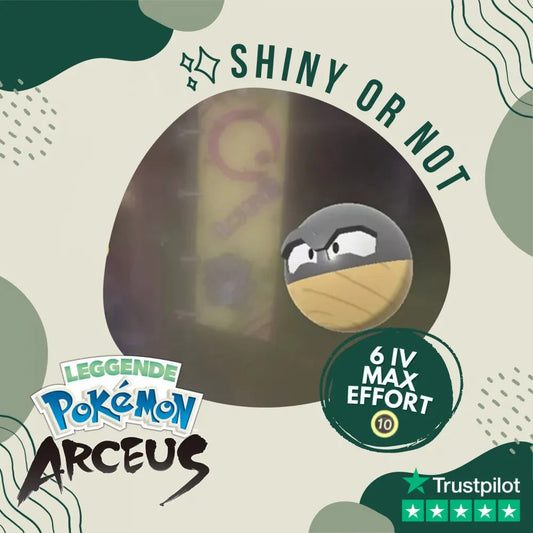 Voltorb Shiny ✨ Legends Pokémon Arceus 6 Iv Max Effort Custom Ot Level Gender