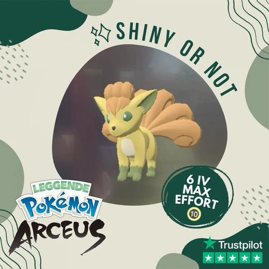 Vulpix Shiny ✨ Legends Pokémon Arceus 6 Iv Max Effort Custom Ot Level Gender