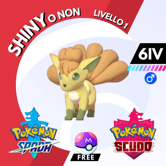 Vulpix Shiny o Non 6 IV e Master Ball Legit Pokemon Spada Scudo Sword Shield