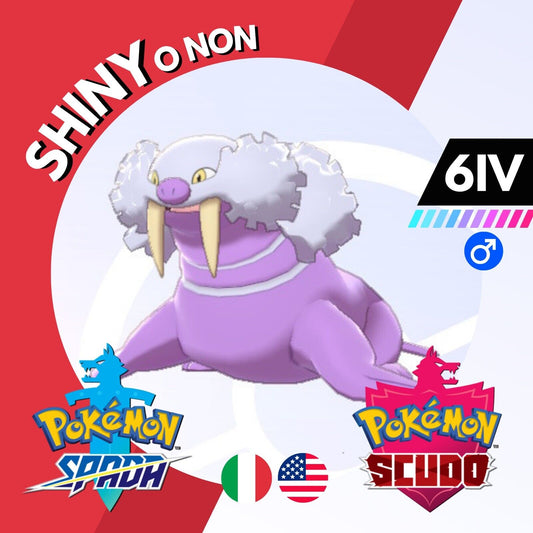Walrein Shiny o Non 6 IV Competitivo Legit Pokemon Spada Scudo Sword Shield