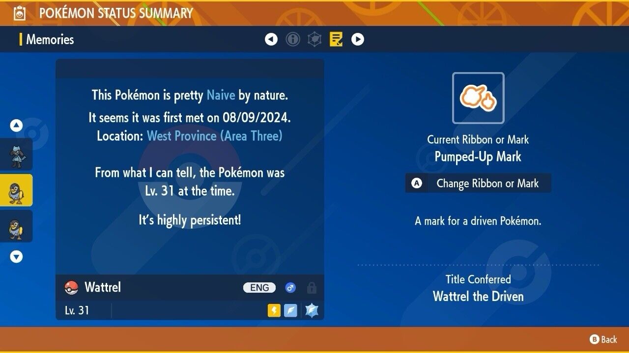 Wattrel Shiny Event Mass Outbreaks August Untouched IV Pokémon Scarlet Violet