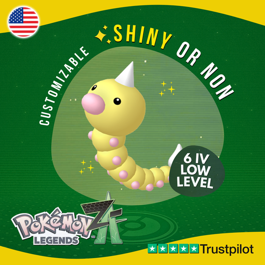 Weedle Shiny or Non ✨ 6 IV Pokémon Legends Z-A Competitive Customizable ZA Z A