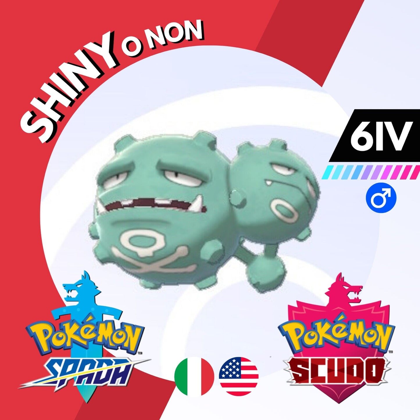 Weezing Shiny o Non 6 IV Competitivo Legit Pokemon Spada Scudo Sword Shield