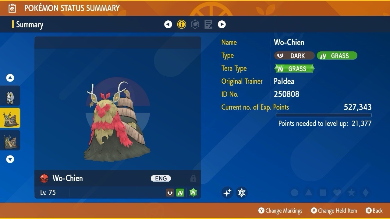 Wo-Chien Shiny Event Raid August 2025 Event Untouched IV Pokémon Scarlet Violet