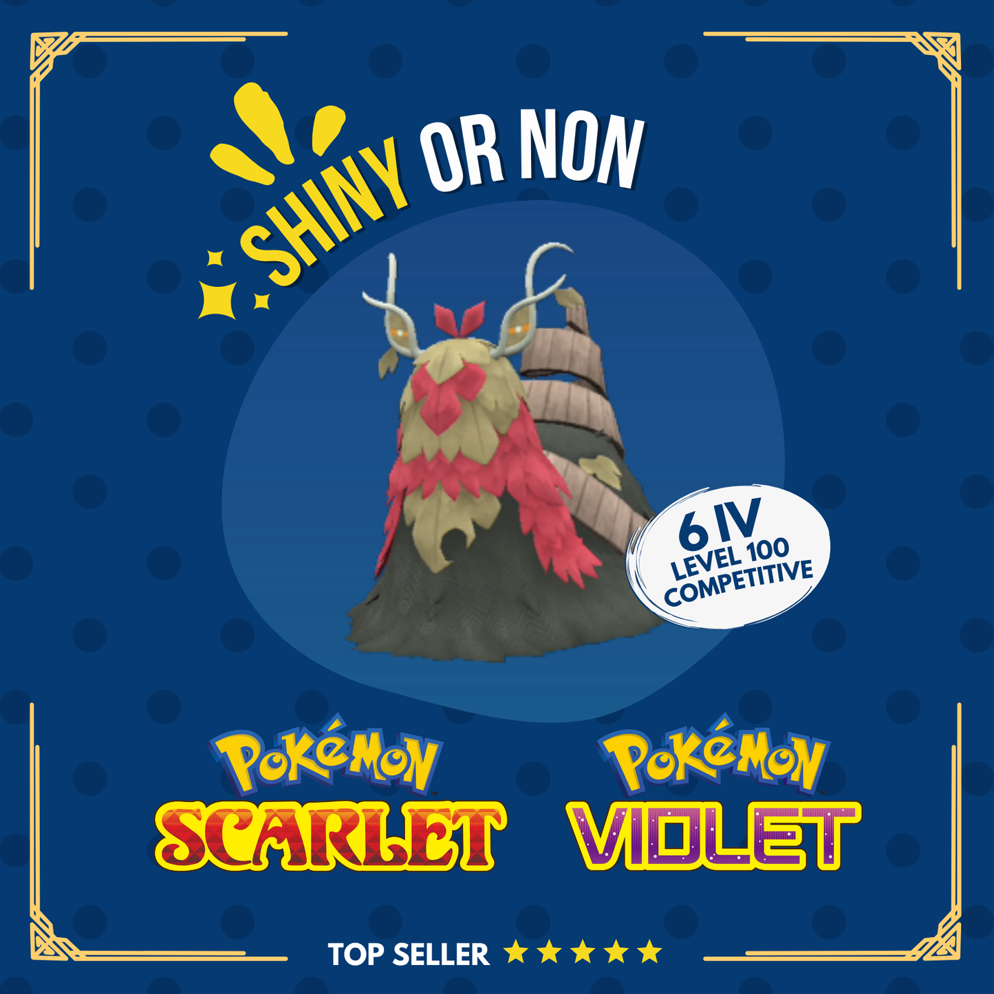 Wo-Chien Shiny or Non Competitive 6 IV Battle Ready Customizable Pokémon Scarlet Violet