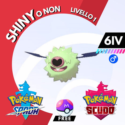 Woobat Shiny o Non 6 IV e Master Ball Legit Pokemon Spada Scudo Sword Shield