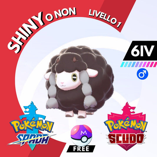 Wooloo Shiny o Non 6 IV e Master Ball Legit Pokemon Spada Scudo Sword Shield