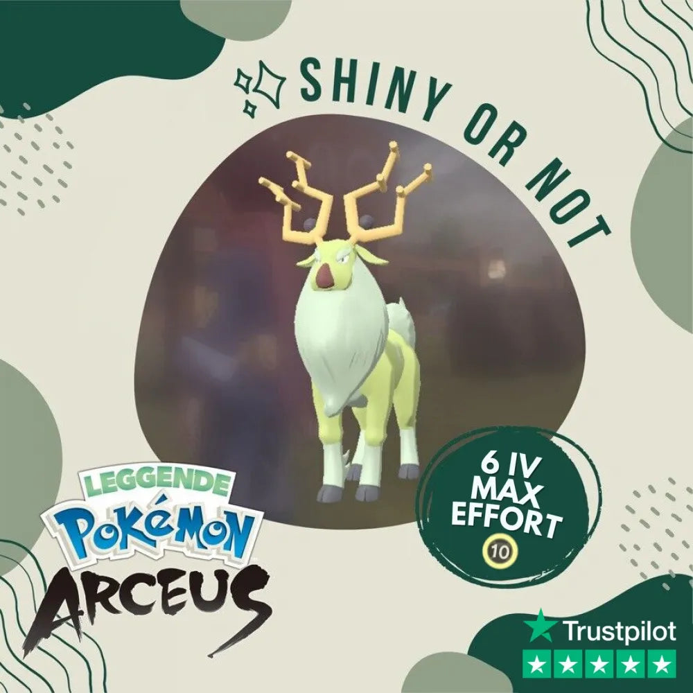 Wyrdeer Shiny ✨ Legends Pokémon Arceus 6 Iv Max Effort Custom Ot Level Gender