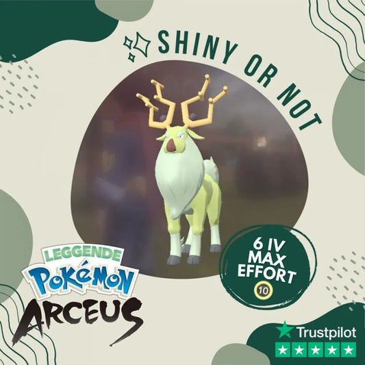 Wyrdeer Shiny ✨ Legends Pokémon Arceus 6 Iv Max Effort Custom Ot Level Gender
