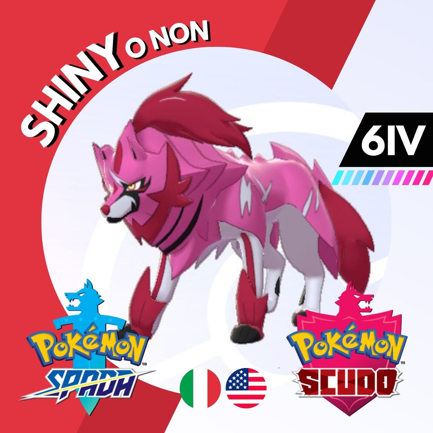 Zamazenta Shiny o Non 6 IV Competitivo Legit Pokemon Spada Scudo Sword Shield
