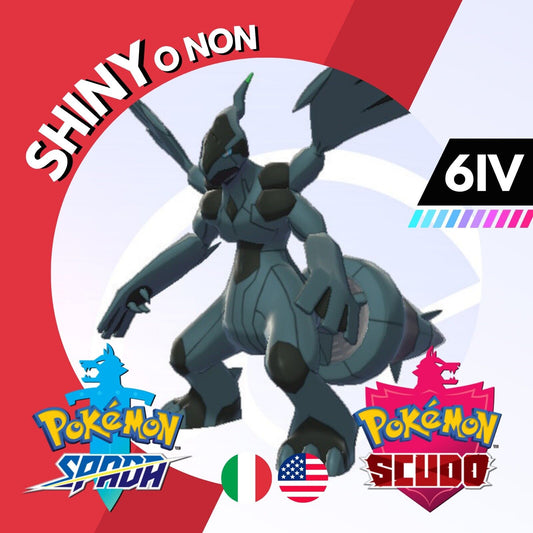 Zekrom Shiny o Non 6 IV Competitivo Legit Pokemon Spada Scudo Sword Shield