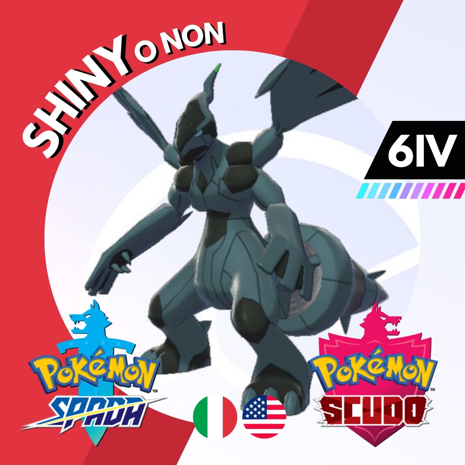 Pokémon Sword And Shield – 6IV Shiny Zekrom – Fast Delivery – Rank Battle Ready