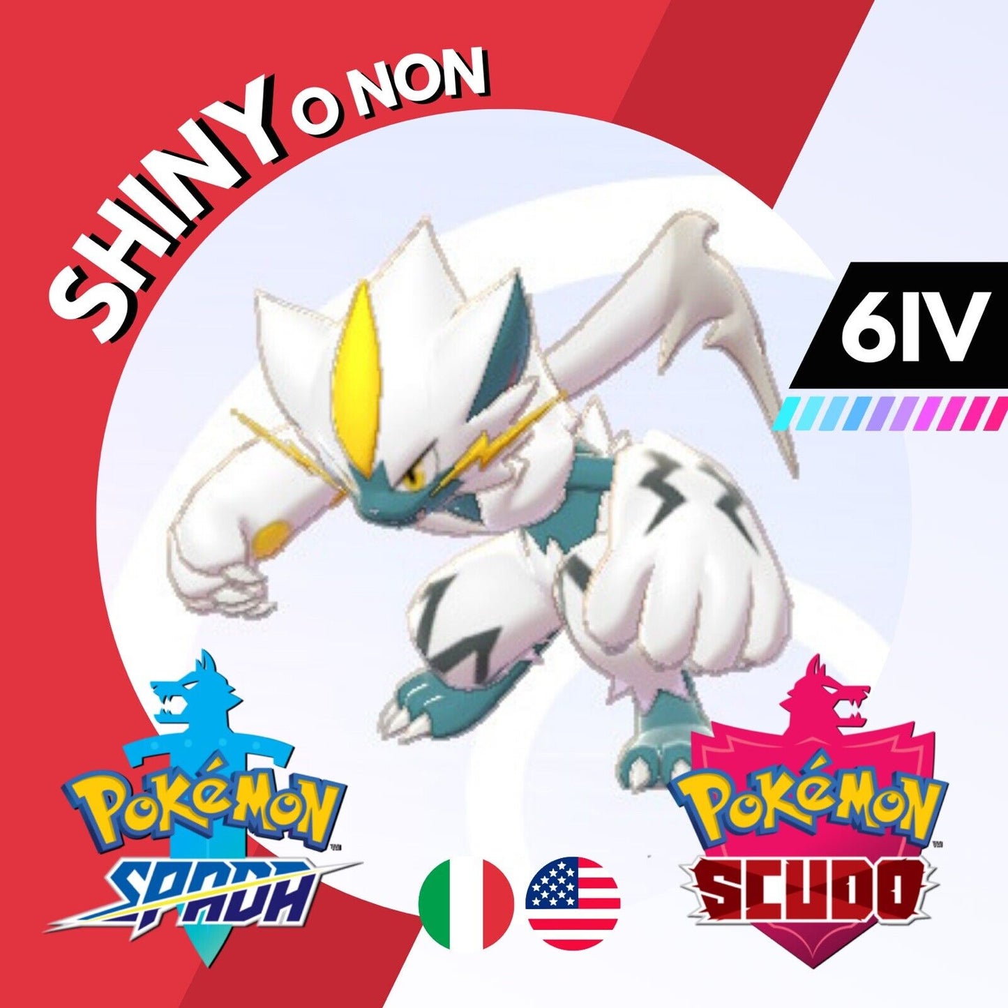 Zeraora Shiny o Non 6 IV Competitivo Legit Pokemon Spada Scudo Sword Shield