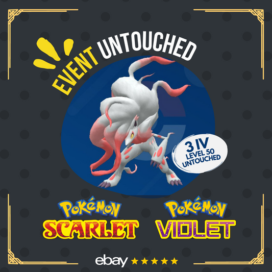 Zoroark Hisui Preorder DLC Mistery Gift Event Untouched Pokémon Scarlet Violet Non shiny Lv. 50 by Shiny Living Dex | Shiny Living Dex