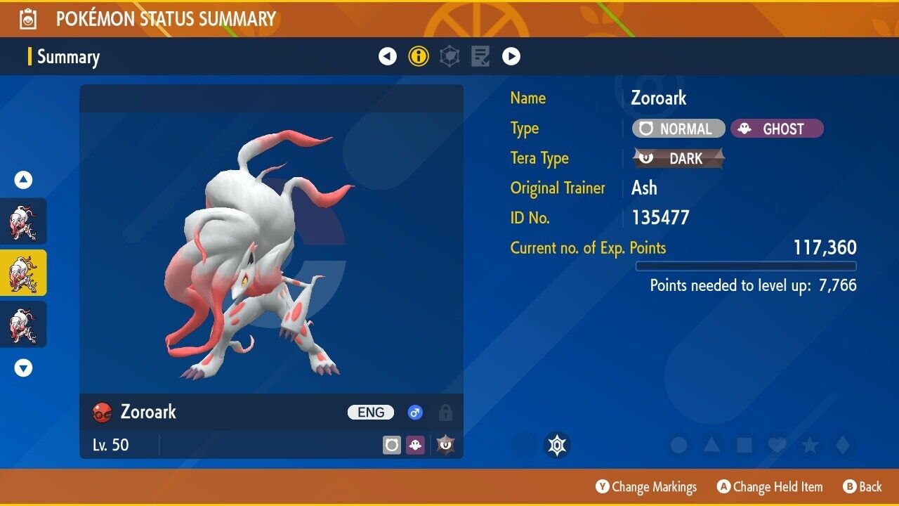 Zoroark Hisui Preorder DLC Mistery Gift Event Untouched Pokémon Scarlet Violet Non shiny Lv. 50 by Shiny Living Dex | Shiny Living Dex