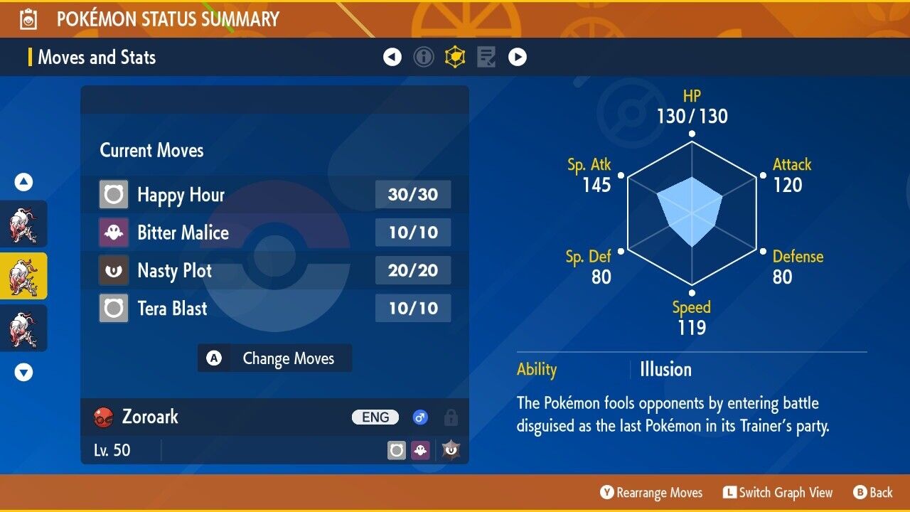 Zoroark Hisui Preorder DLC Mistery Gift Event Untouched Pokémon Scarlet Violet Non shiny Lv. 50 by Shiny Living Dex | Shiny Living Dex