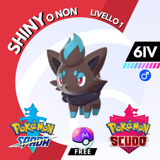 Zorua Shiny o Non 6 IV e Master Ball Legit Pokemon Spada Scudo Sword Shield