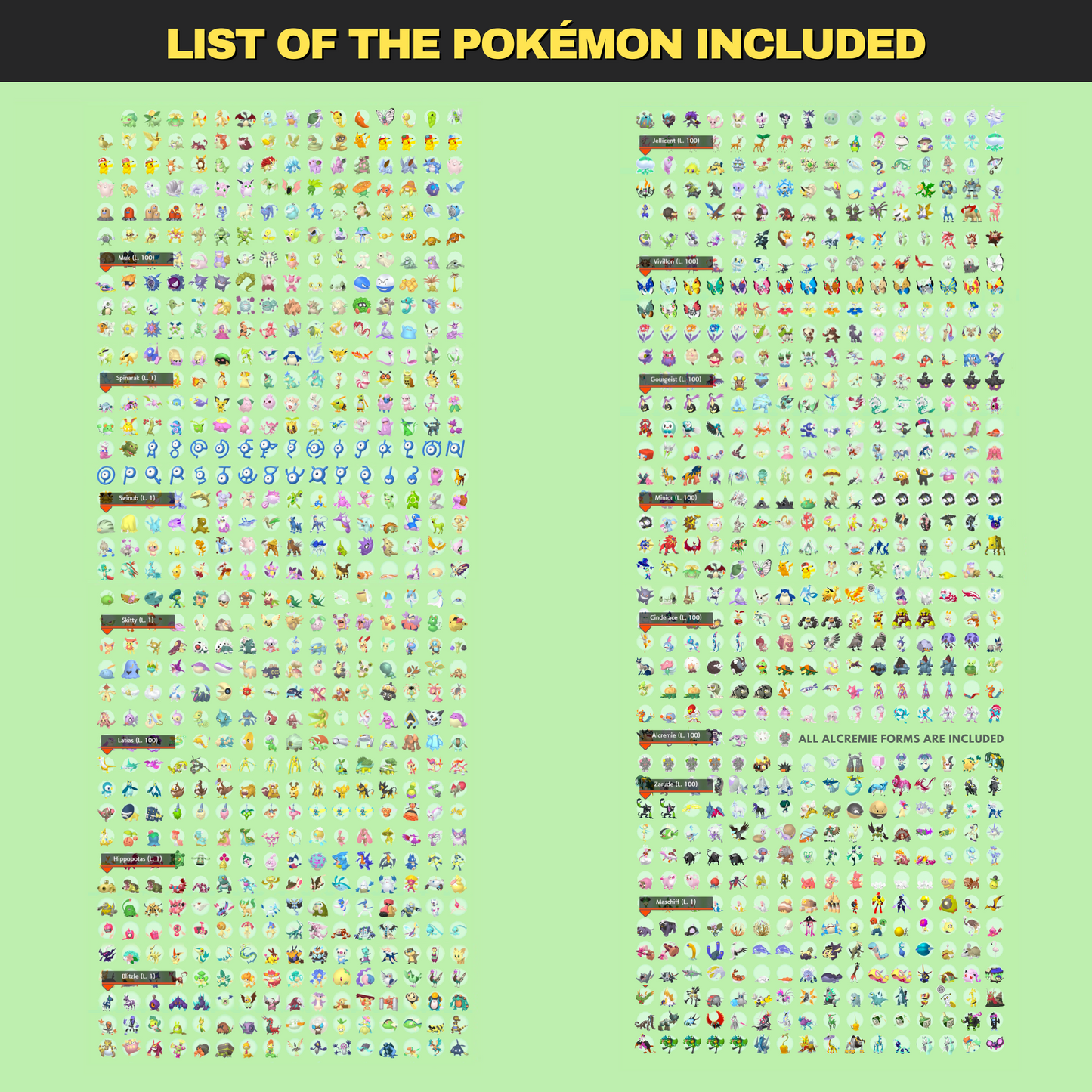 Pokémon HOME Complete Shiny Living Dex & Strategic Guide 1300 Pokedex Custom OT from Bulbasaur to Pecharunt Scarlet Violet Z-A