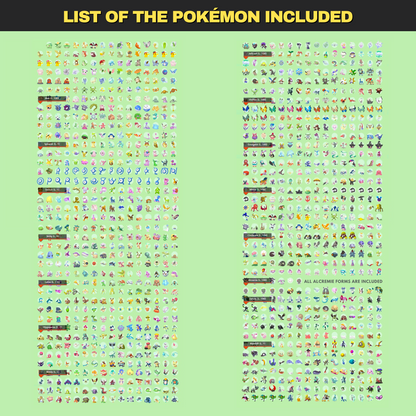 Pokémon HOME Complete Shiny Living Dex & Strategic Guide 1300 Pokedex Custom OT from Bulbasaur to Pecharunt Scarlet Violet Z-A