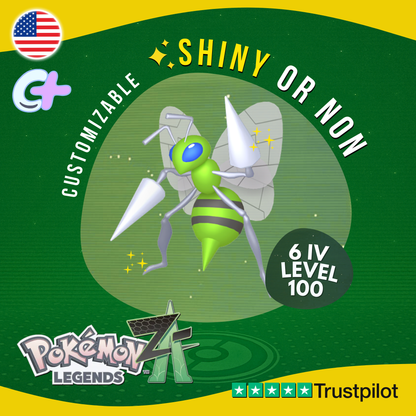 Beedrill Shiny or Non ✨6 IV Pokémon Legends Z-A Competitive Customizable ZA Z A
