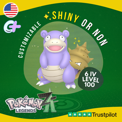 Slowbro Shiny or Non ✨6 IV Pokémon Legends Z-A Competitive Customizable ZA Z A