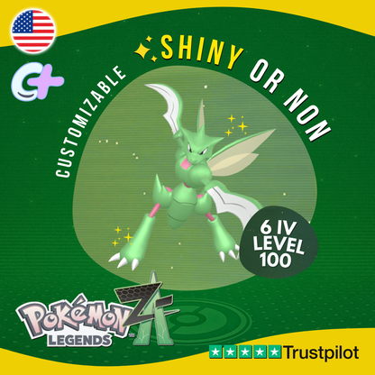 Scyther Shiny or Non ✨6 IV Pokémon Legends Z-A Competitive Customizable ZA Z A