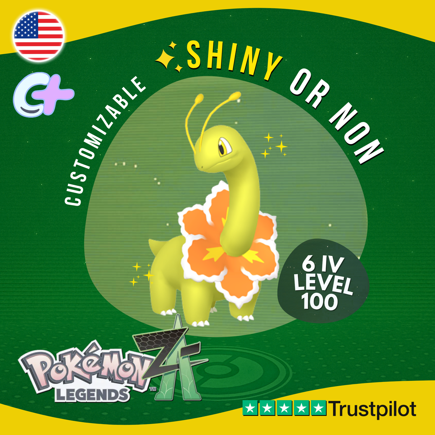 Meganium Shiny or Non ✨6 IV Pokémon Legends Z-A Competitive Customizable Z A ZA