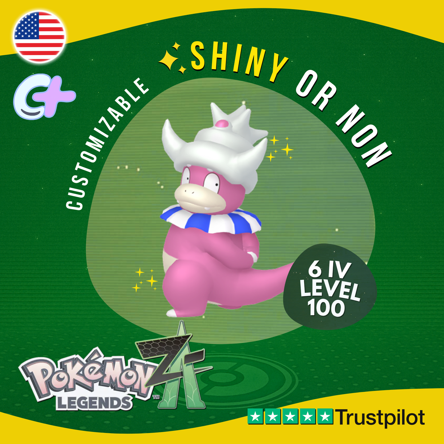 Slowking Shiny or Non ✨6 IV Pokémon Legends Z-A Competitive Customizable ZA Z A