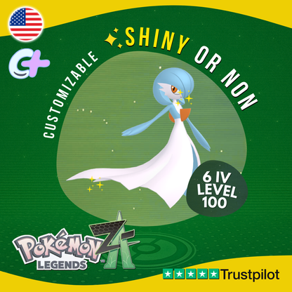 Gardevoir Shiny or Non ✨6 IV Pokémon Legends Z-A Competitive Customizable ZA Z A
