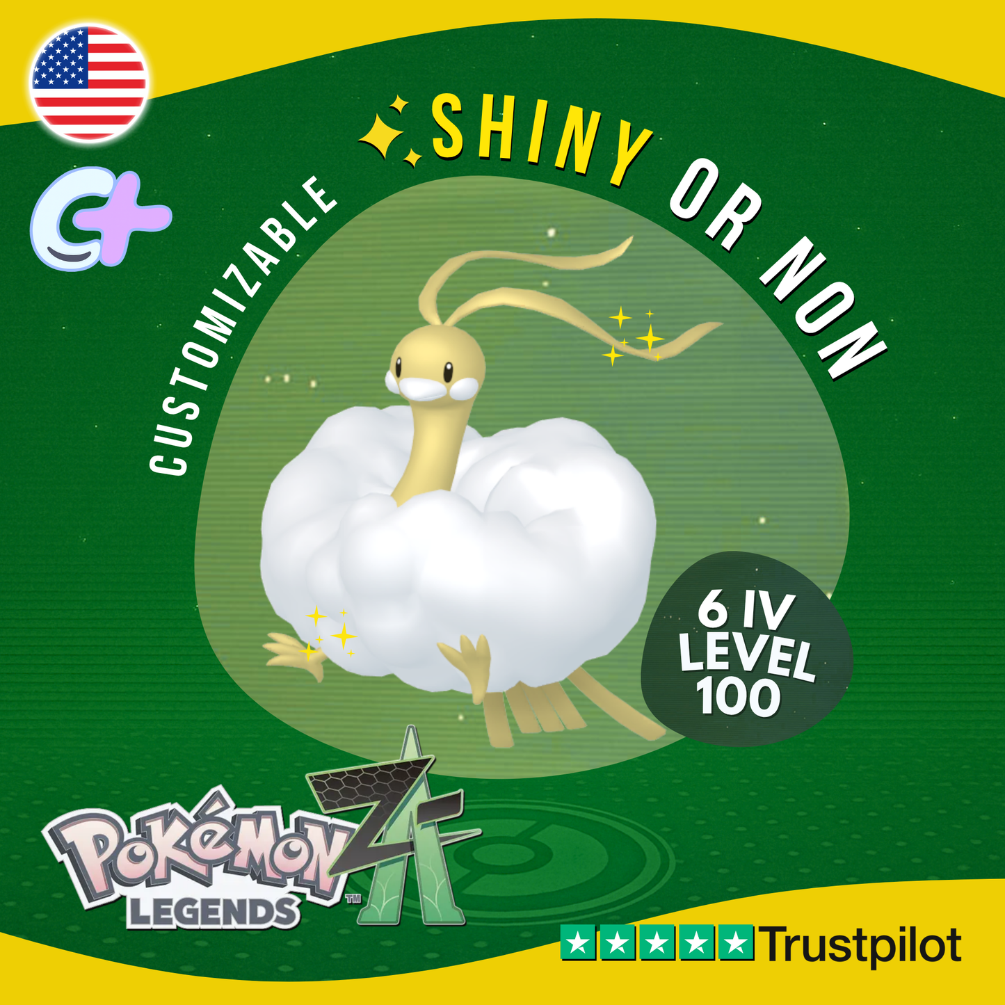 Altaria Shiny or Non ✨6 IV Pokémon Legends Z-A Competitive Customizable ZA Z A