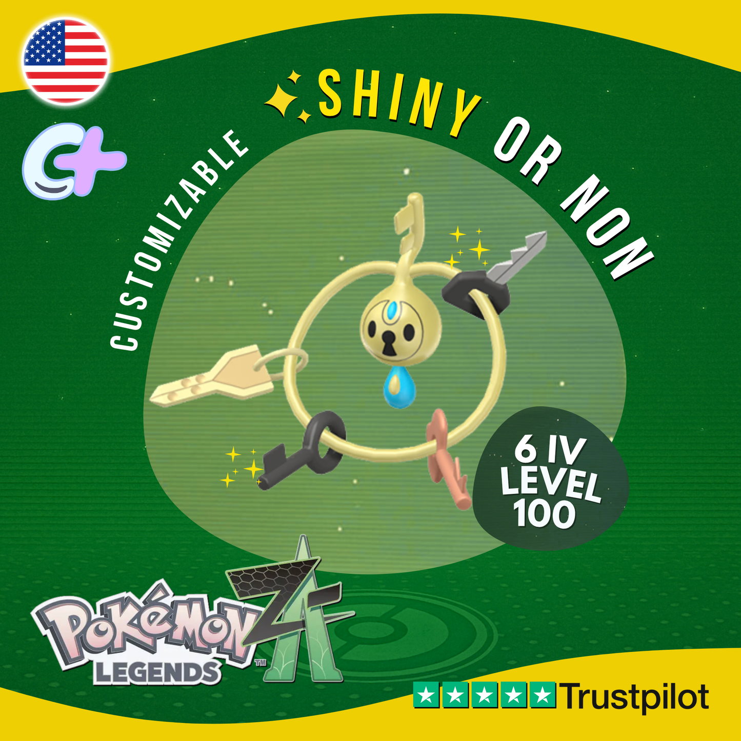 Klefki Shiny or Non ✨6 IV Pokémon Legends Z-A Competitive Customizable ZA Z A
