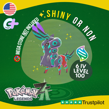 Mega Scolipede Shiny or Non ✨ 6 IV Pokémon Legends Z-A Battle Ready ZA Z A