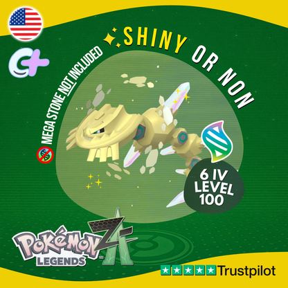 Mega Steelix Shiny or Non ✨ 6 IV Pokémon Legends Z-A Battle Ready ZA Z A