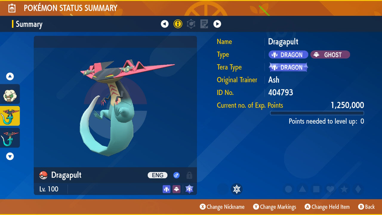 Dragapult Unrivaled Tera Raid Event Mightiest Mark 6IV Pokémon Scarlet Violet