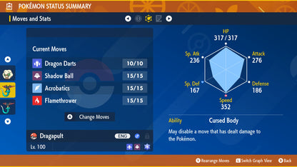 Dragapult Unrivaled Tera Raid Event Mightiest Mark 6IV Pokémon Scarlet Violet