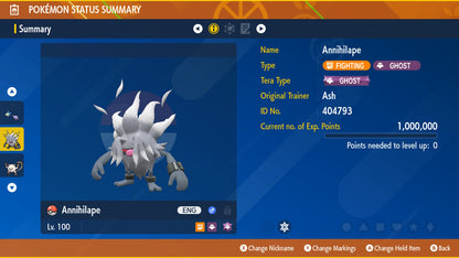 Annihilape Unrivaled Tera Raid Event Mightiest Mark 6 IV Pokémon Scarlet Violet